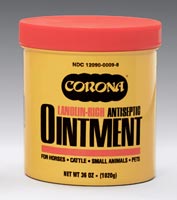 Corona Ointment has an outstanding ability to help heal cuts, scrapes, rope burns, harness and saddle sores and more.